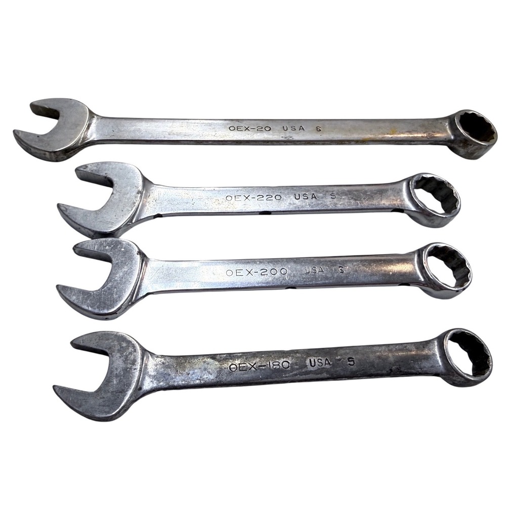 Snap-on Combination Wrench Set 4pc OEX-20 OEX-220 OEX-200 OEX-180 USA SAE Tools